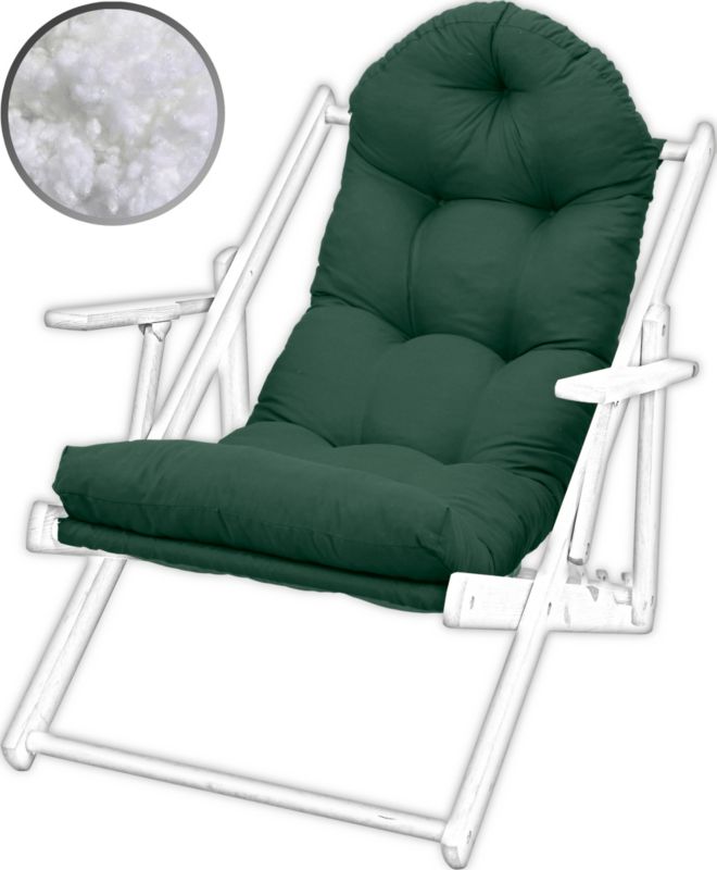 Poduszka na leżak drewniany AMPO ciemny zielony silikon 1 szt.