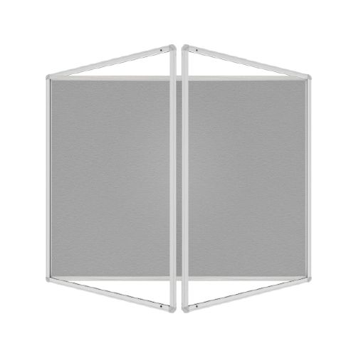 Gablota informacyjna wewnętrzna ALLboards 240x120 cm powierzchnia filcowa szara 1 szt.