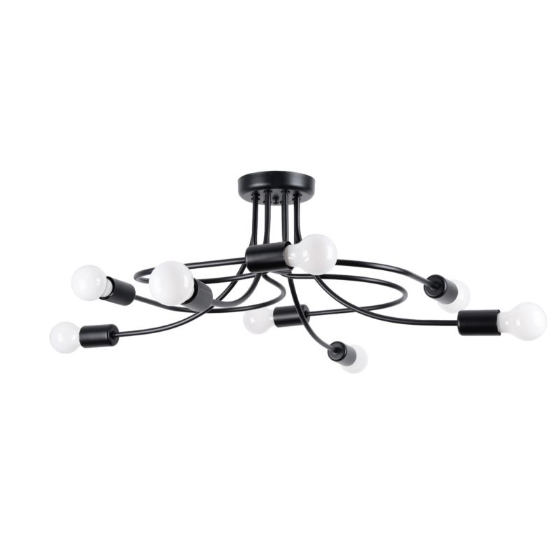 Żyrandol Sollux Lighting LEVAR 8 czarny 1 szt.