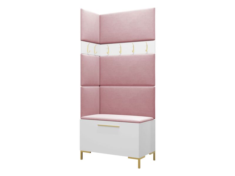 Garderoba MIRJAN 24 Zilion IV biały + różowy 1 kpl.