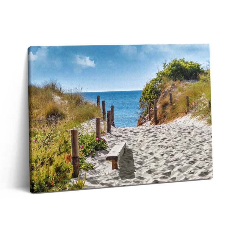 Obraz na płótnie Wallfluent 80x60 cm Piaszczysta droga na plaże i morze 1 szt.