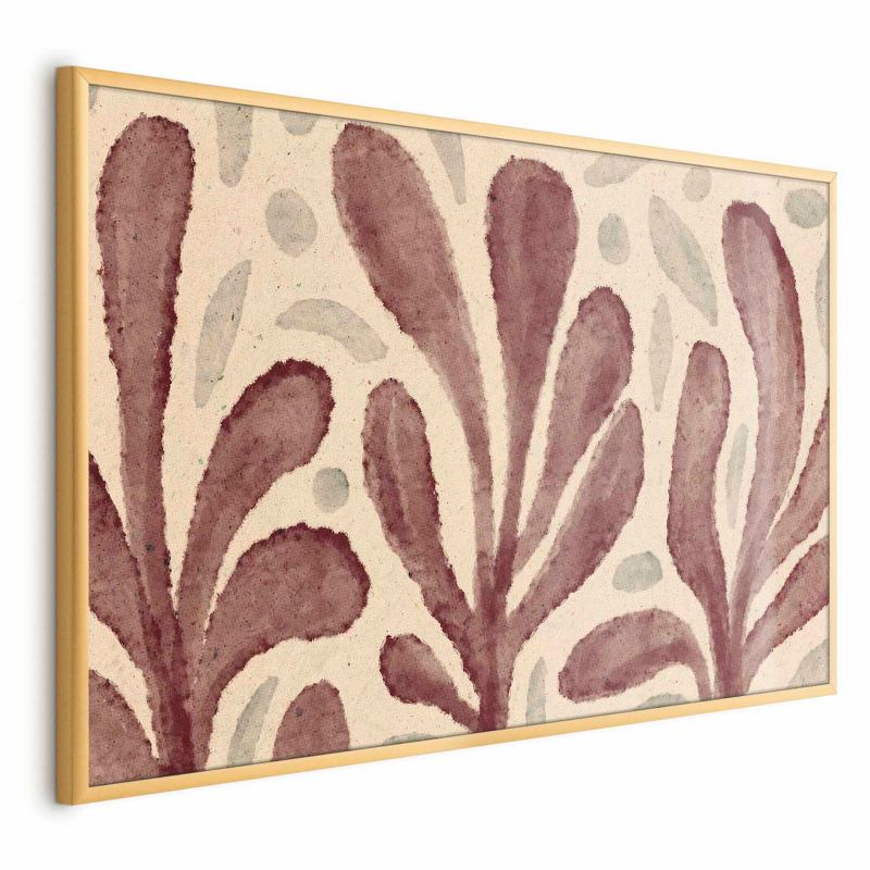 Plakat Artgeist Liście i plamy 30x21 cm z ramą złotą 1 szt