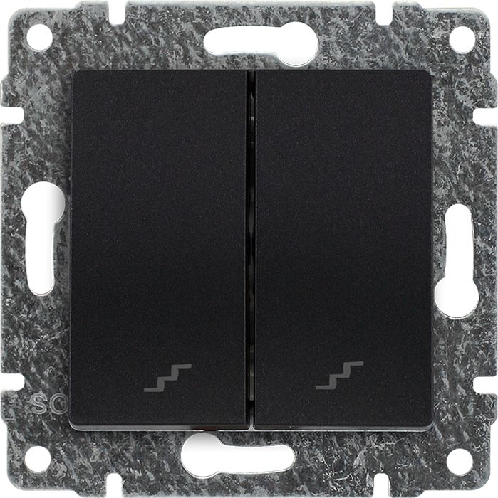 Łącznik podwójny Kos Vena schodowy antracyt 1 szt.