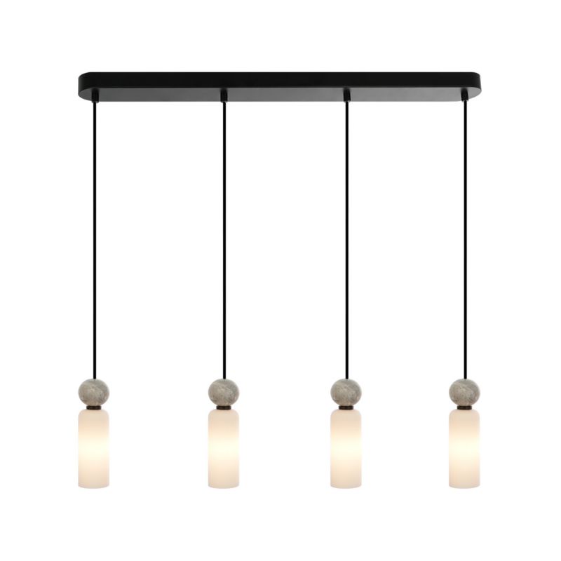 Lampa wisząca Italux SANTOS czarna matowa 4xG9x40W wym:185x81x6cm IP20 -1 szt.