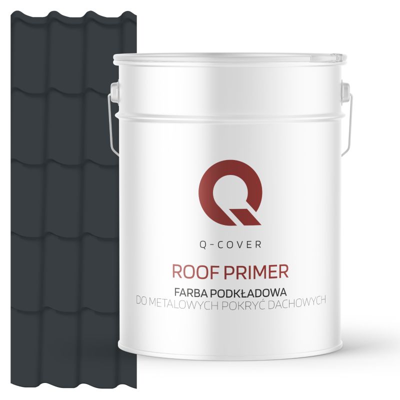 Farba Podkładowa do Metalowych Pokryć Dachowych Q-Cover Antracyt RAL7016 10L