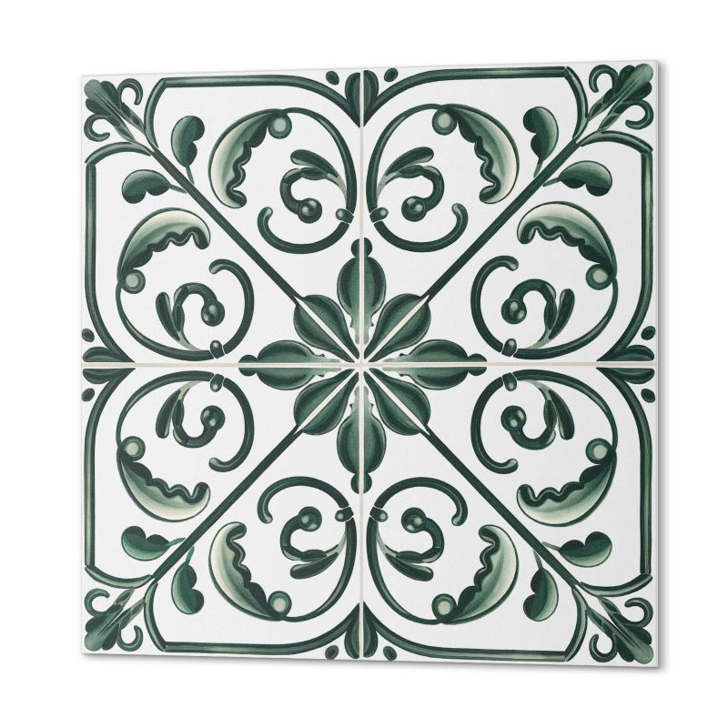 Komplet Kafelków PCV ArtPrintCave 20x20 cm Wzór roślinny z ornamentami 20 szt.