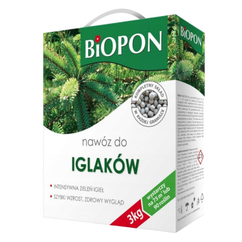 Nawóz Biopon Do Iglaków 3 Kg Granulat 1 Szt.