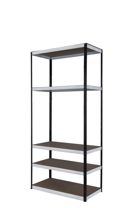 Regał metalowy MODO24 magazynowy stojak grafitowo-biały helios 180x90x45cm 5 półek po 400 kg 1 szt.