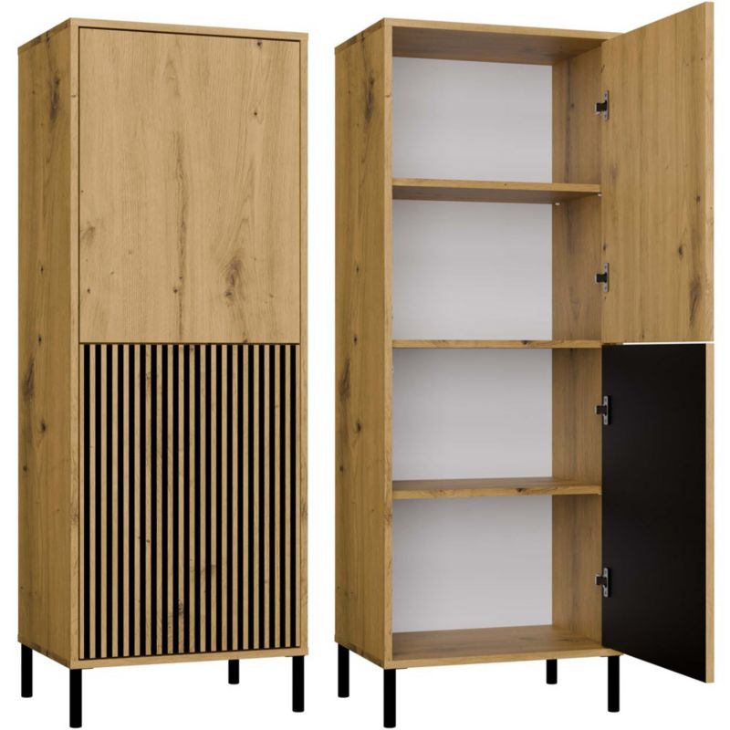 Witryna TopEShop KAMARO 2DK SLIM/GŁADKI DĄB ARTISAN 53,5x147,5x40 cm 1 szt