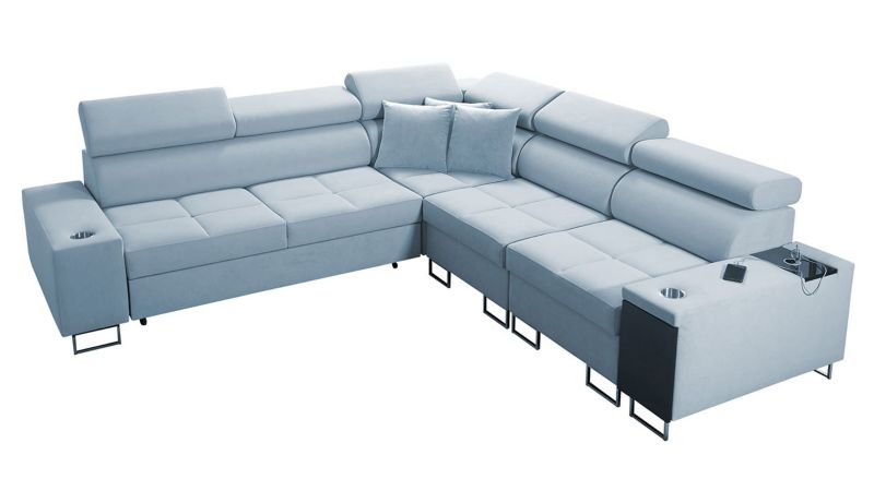 Narożnik z barkiem MIRJAN 24 Morena III prawy baby blue 1 szt.