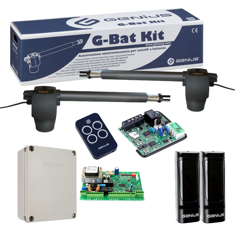 Napęd do bramy dwuskrzydłowej FAAC GENIUS G-BAT 400 zestaw automatyki do bram skrzydłowych 4 m 1 kpl.