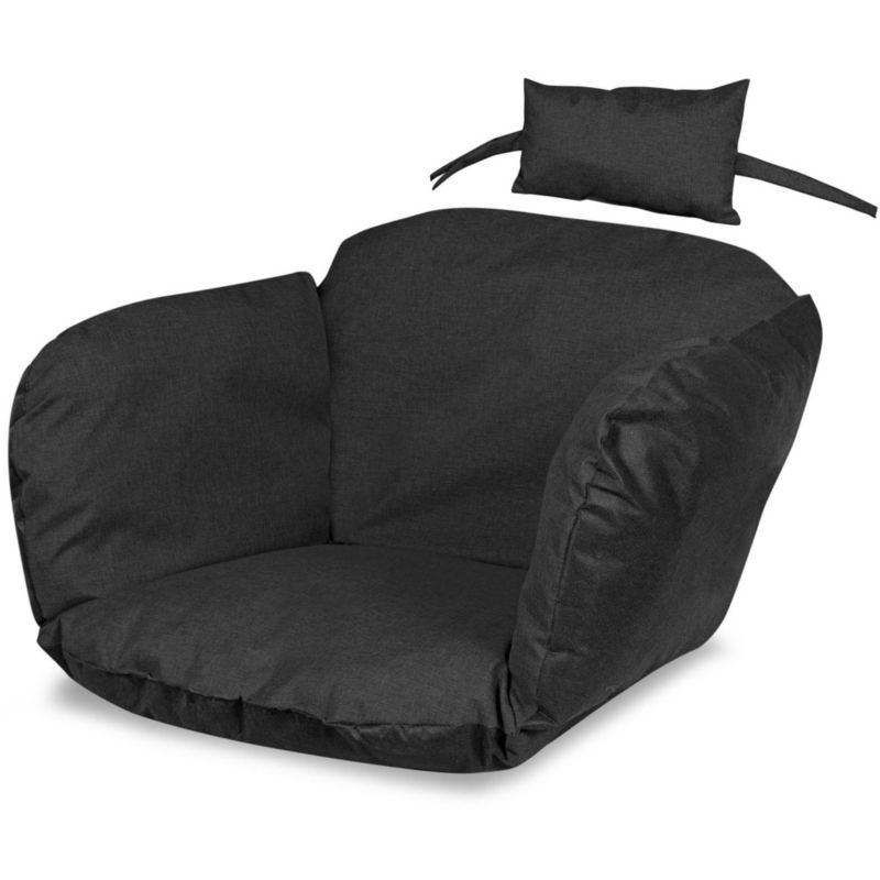 Poduszka na bocianie gniazdo EDANTI z zagłówkiem wodoodporna czarna 1 szt.