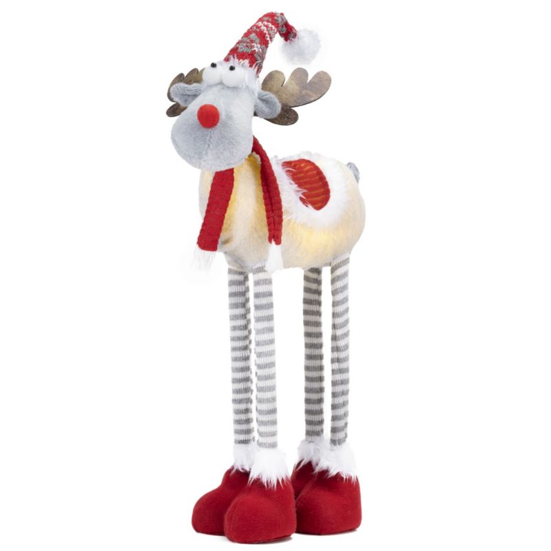 Świąteczny renifer z teleskopowymi nóżkami Springos ozdoba na święta figurka bożonarodzeniowa 1 szt.