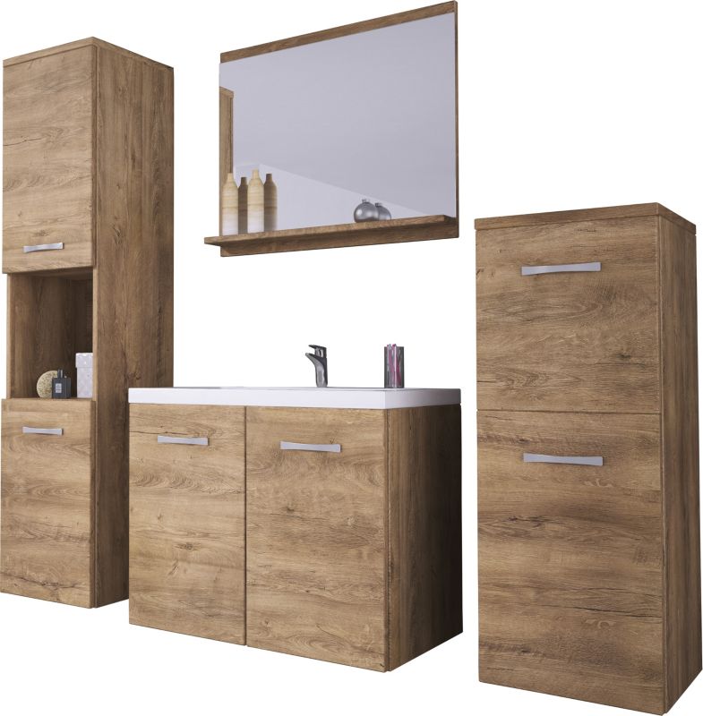 Zestaw mebli łazienkowych MINIO go for it MALAGA dąb lefkas 1 kpl.