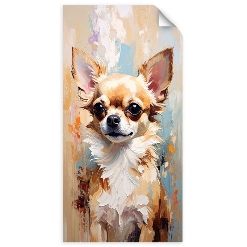 Naklejka na ścianę do salonu sypialni Feeby Chihuahua Pies Zwierzę Beżowy 80x160cm 1szt