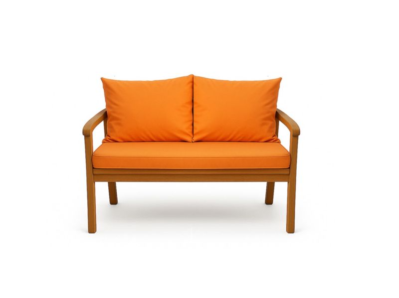 Poduszka ogrodowa na ławkę 3-os, Setgarden, 100x60x50cm, pomarańczowa dwustronne Poduszki na ławkę zdejmowany pokrowiec,Mix 1szt