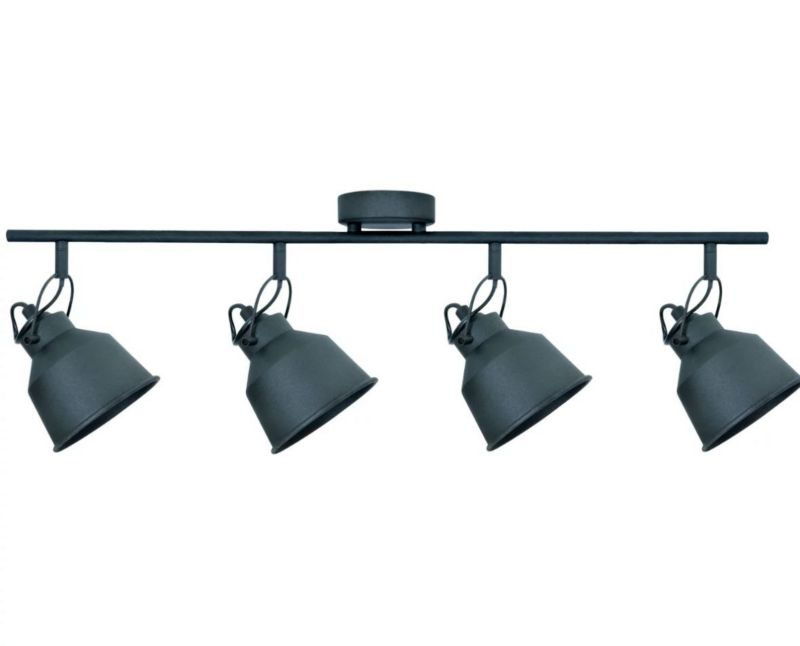 Lampa sufitowa wisząca Polux Niko 1849 czarna industrialna 4xE14 x 8W 1 szt.