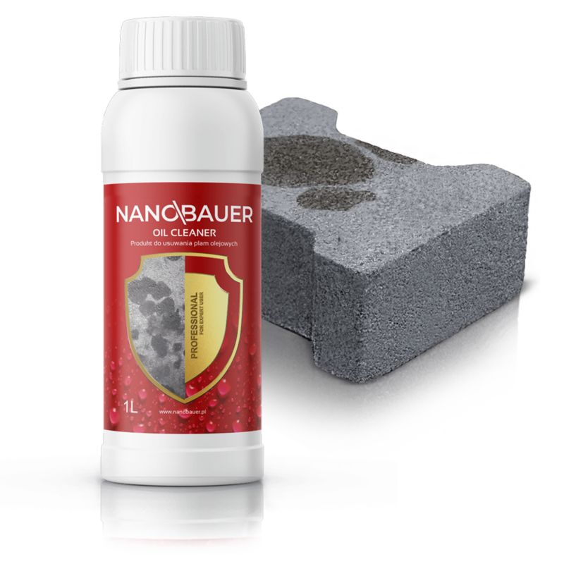 Koncentrat NANOBAUER 1L do usuwania plam oleju, smaru i paliwa z kostki brukowej oraz betonu 1szt