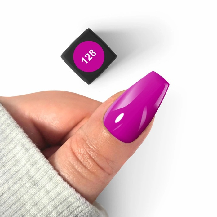 Silcare Lakier hybrydowy Flexy Głęboka Fuksja 128, 4,5 g