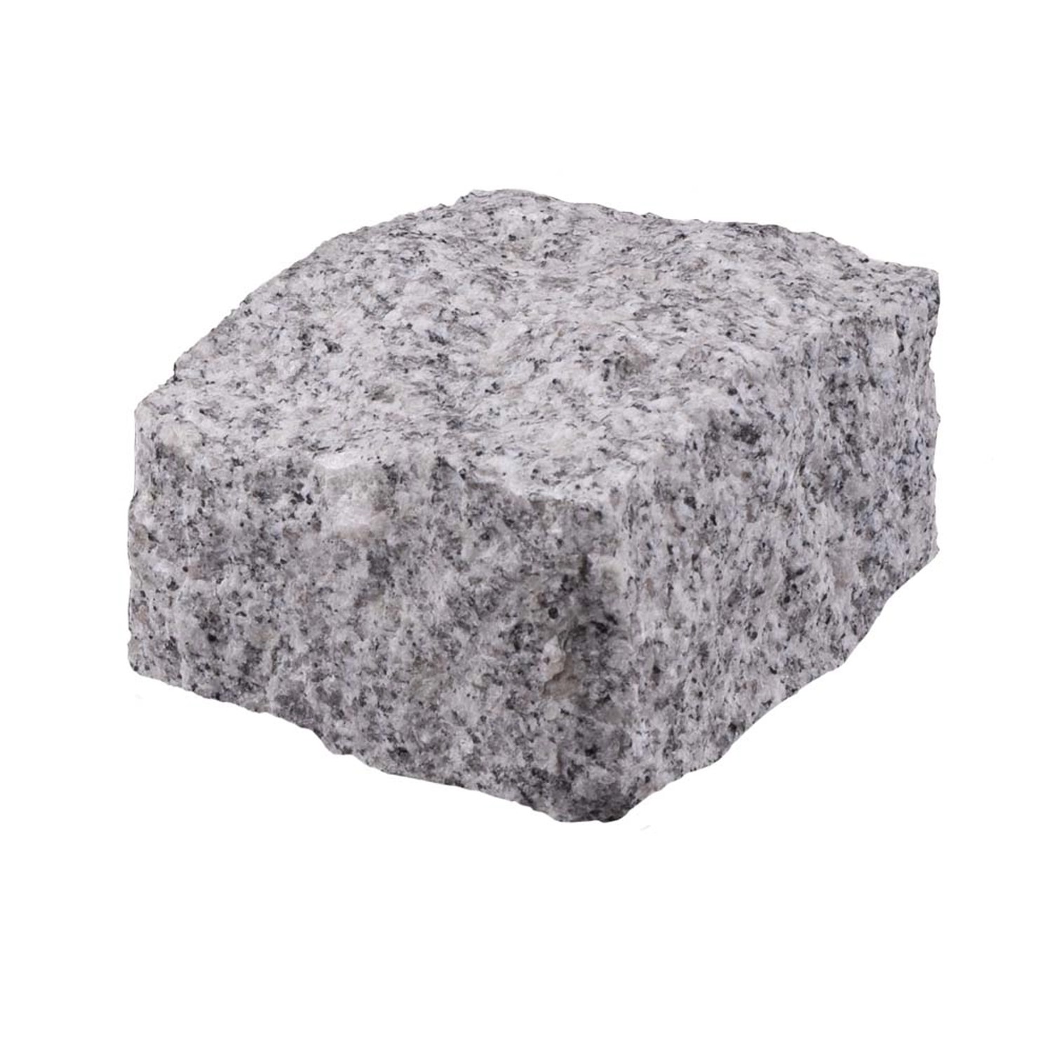 Kostka łupana granitowa jasnoszara - 9 x 9 x 5 cm