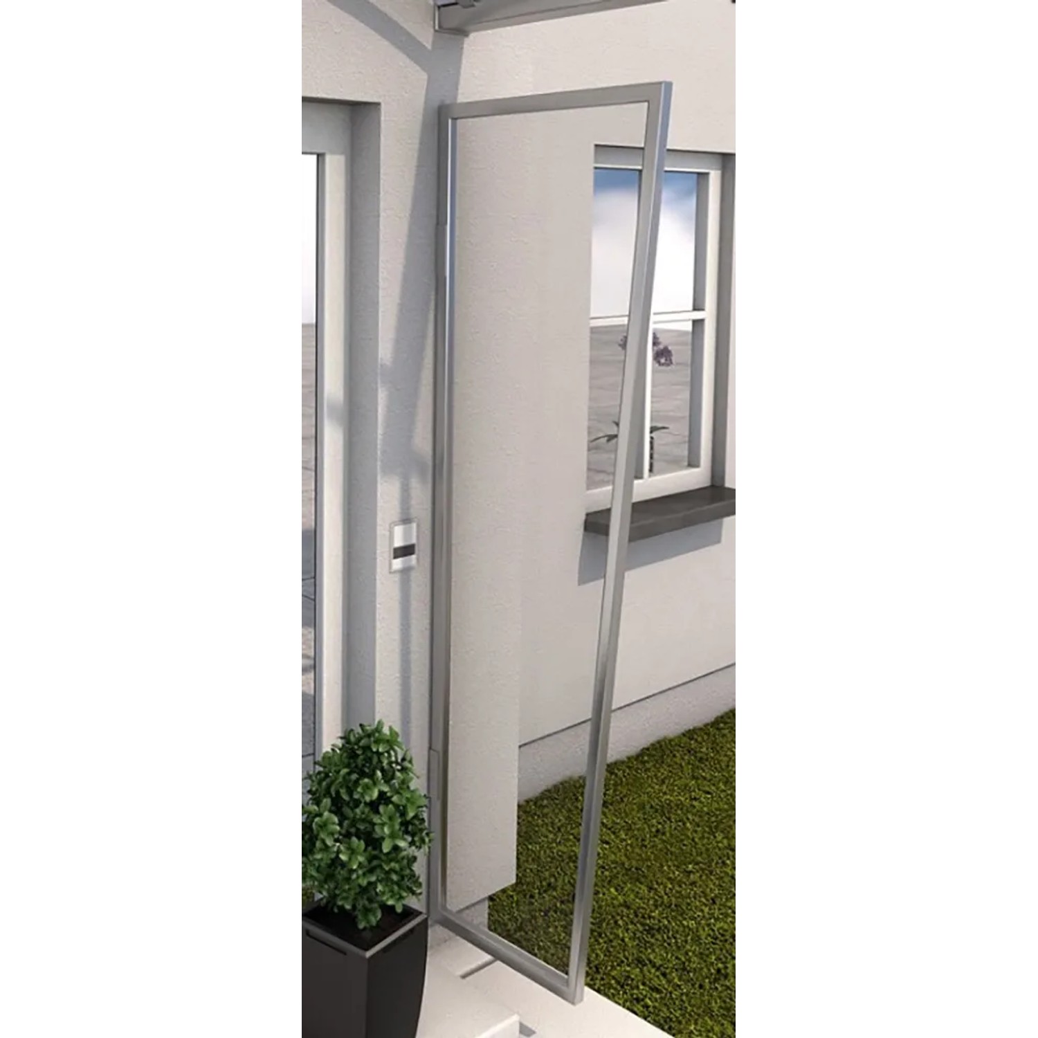 Gutta ścianka boczna B1 bezbarwna/antracyt akryl 1x60x200 cm