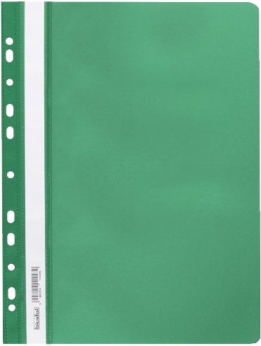 Skoroszyt plastikowy oczkowy Biurfol, miękki, A4, zielony