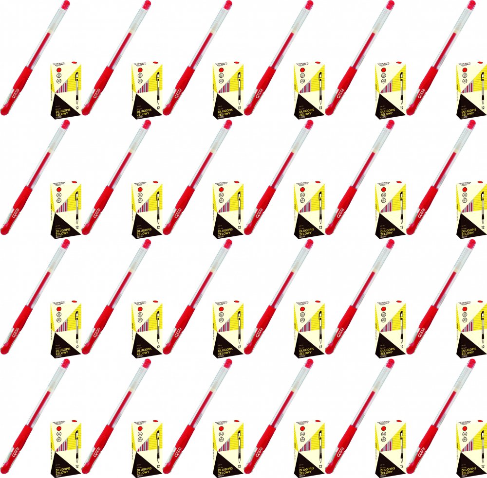 24x Długopis żelowy Grand GR-101, 0.5mm, czerwony