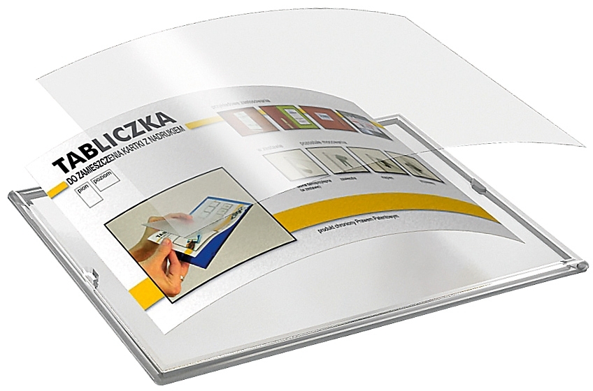 Tabliczka samoprzylepna Panta Plast, 70x110mm, transparentny