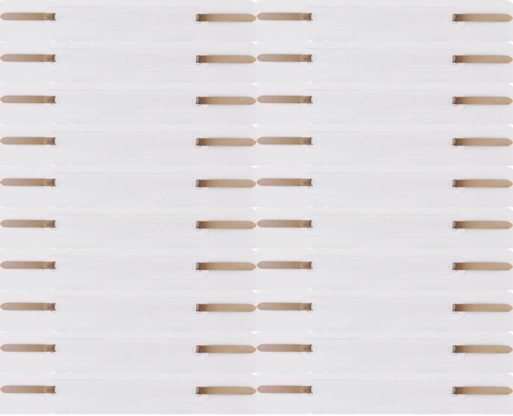 20x Wąsy skoroszytowe MemoBe, 25 sztuk, biały