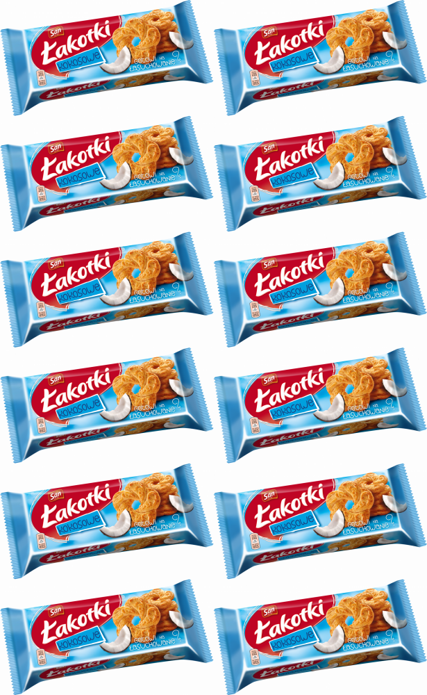 12x Ciastka Mondelez Łakotki, kokosowy, 168g