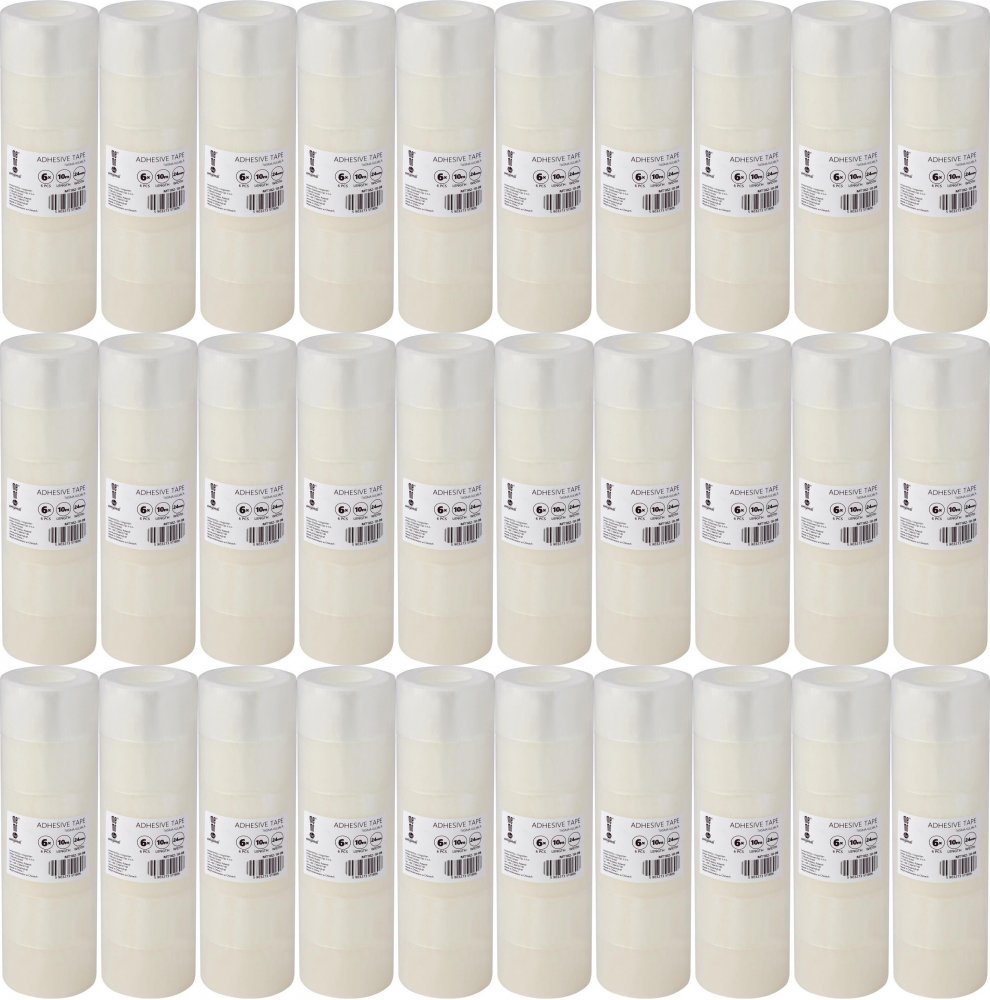 30x Taśma klejąca MemoBe, 24mmx10m, 6 sztuk, przezroczysty