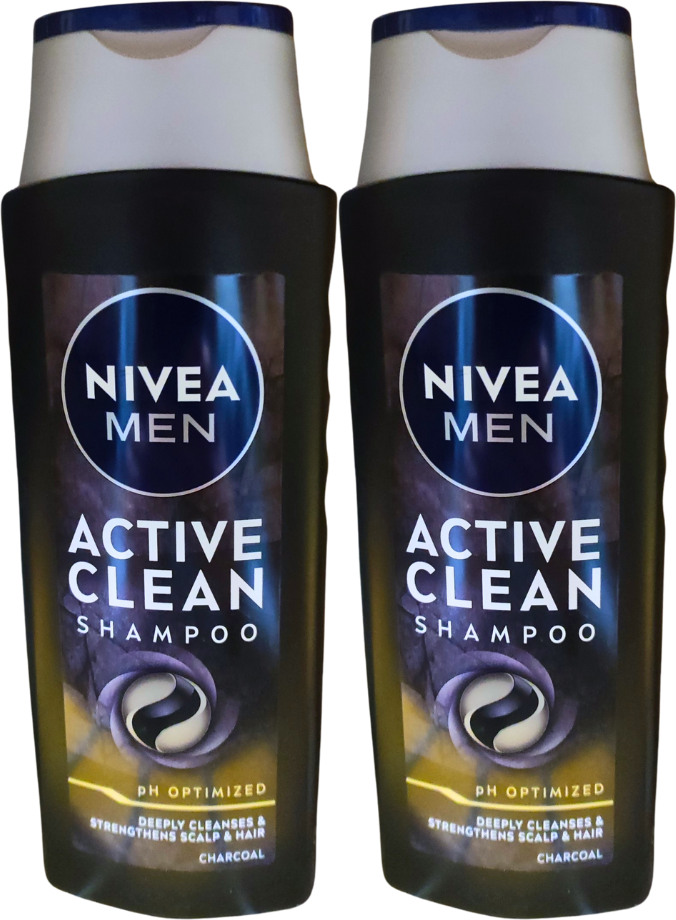 2x Szampon do włosów Nivea Men, Active Clean, 400ml