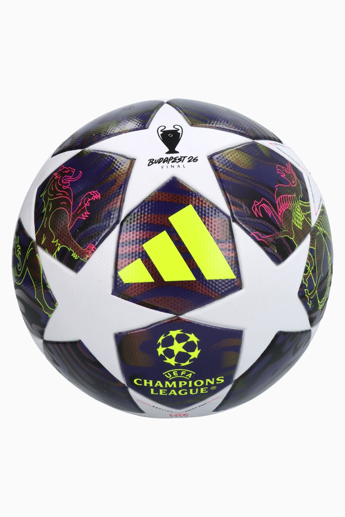 Piłka adidas UCL League J290 25/26 Final rozmiar 5 - Fioletowy