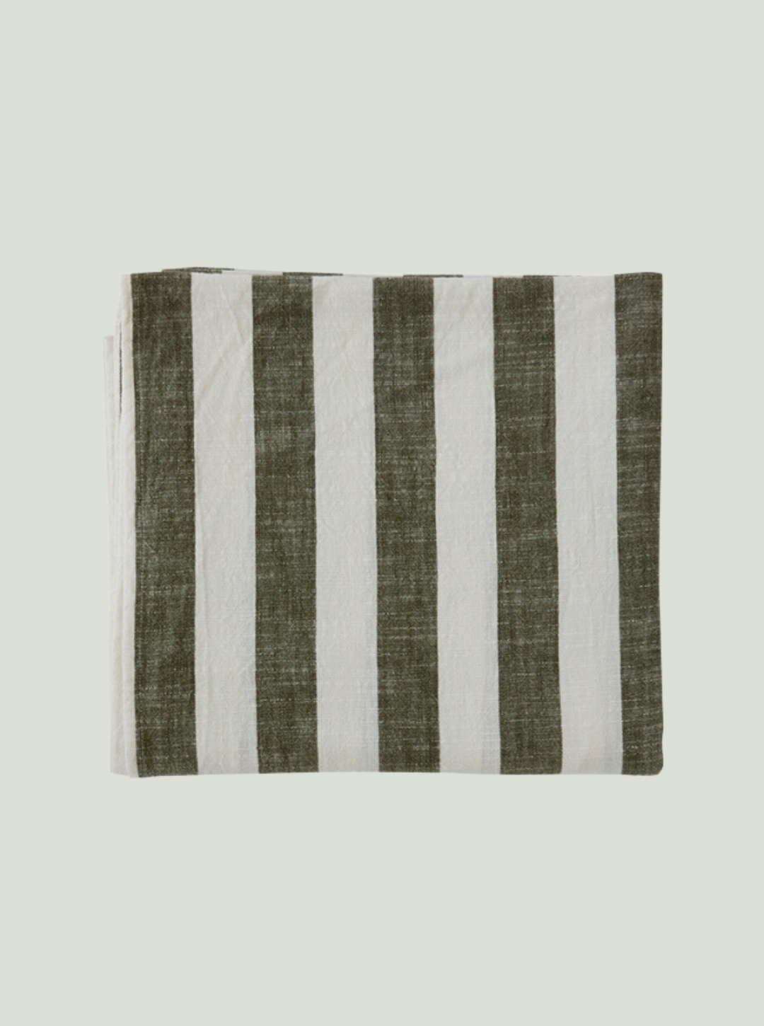 Obrus Striped Tablecloth Olive 200x140 cm OYOY