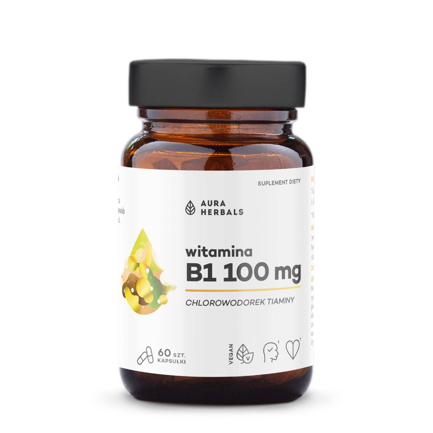 Aura herbals, witamina b1 100 mg, 60 kapsułek