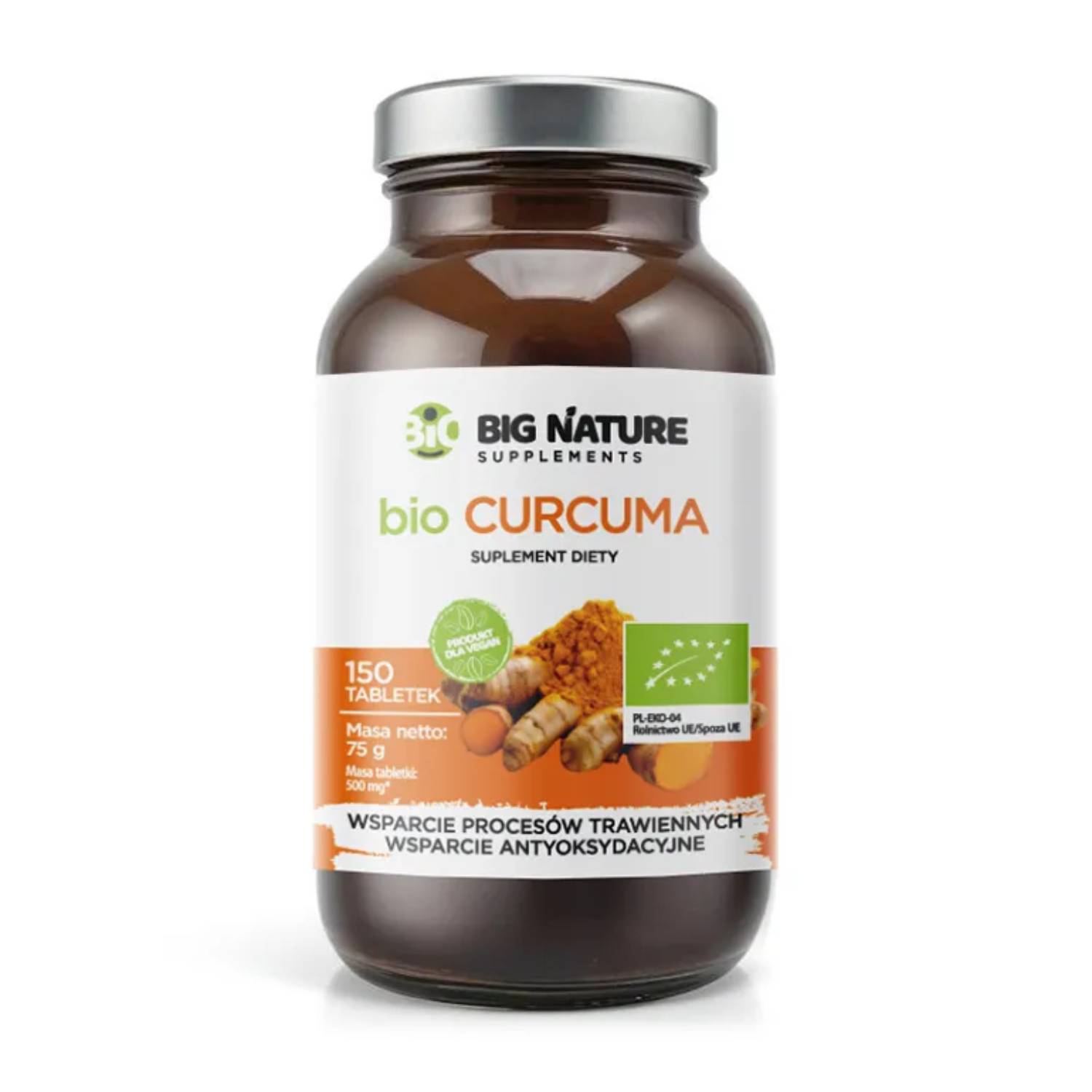 Big nature bio curcuma, 150 tabletek