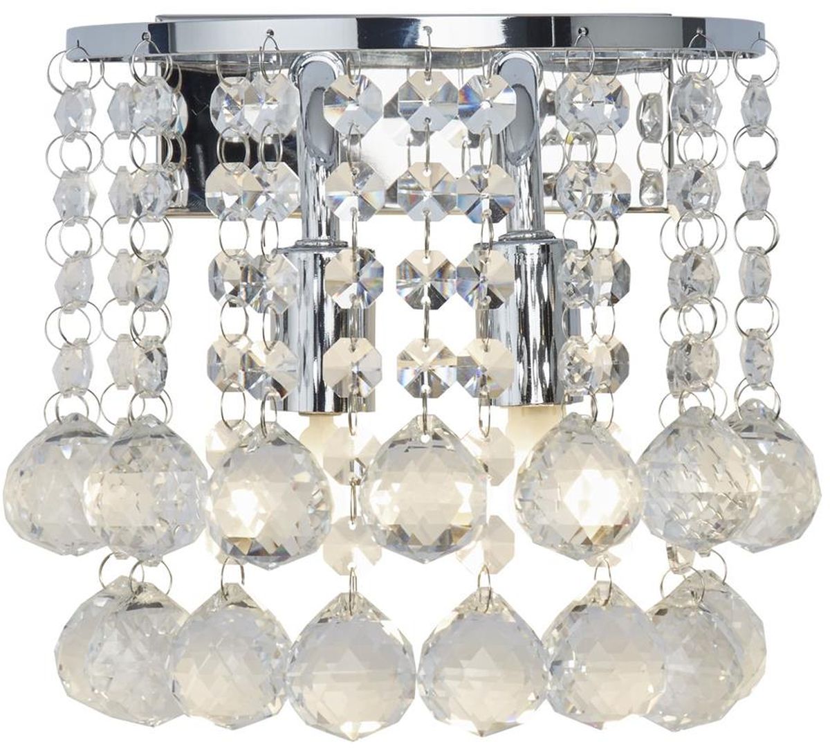 Searchlight Hanna kinkiet 2x33W chrom/kryształ 2402-2CC