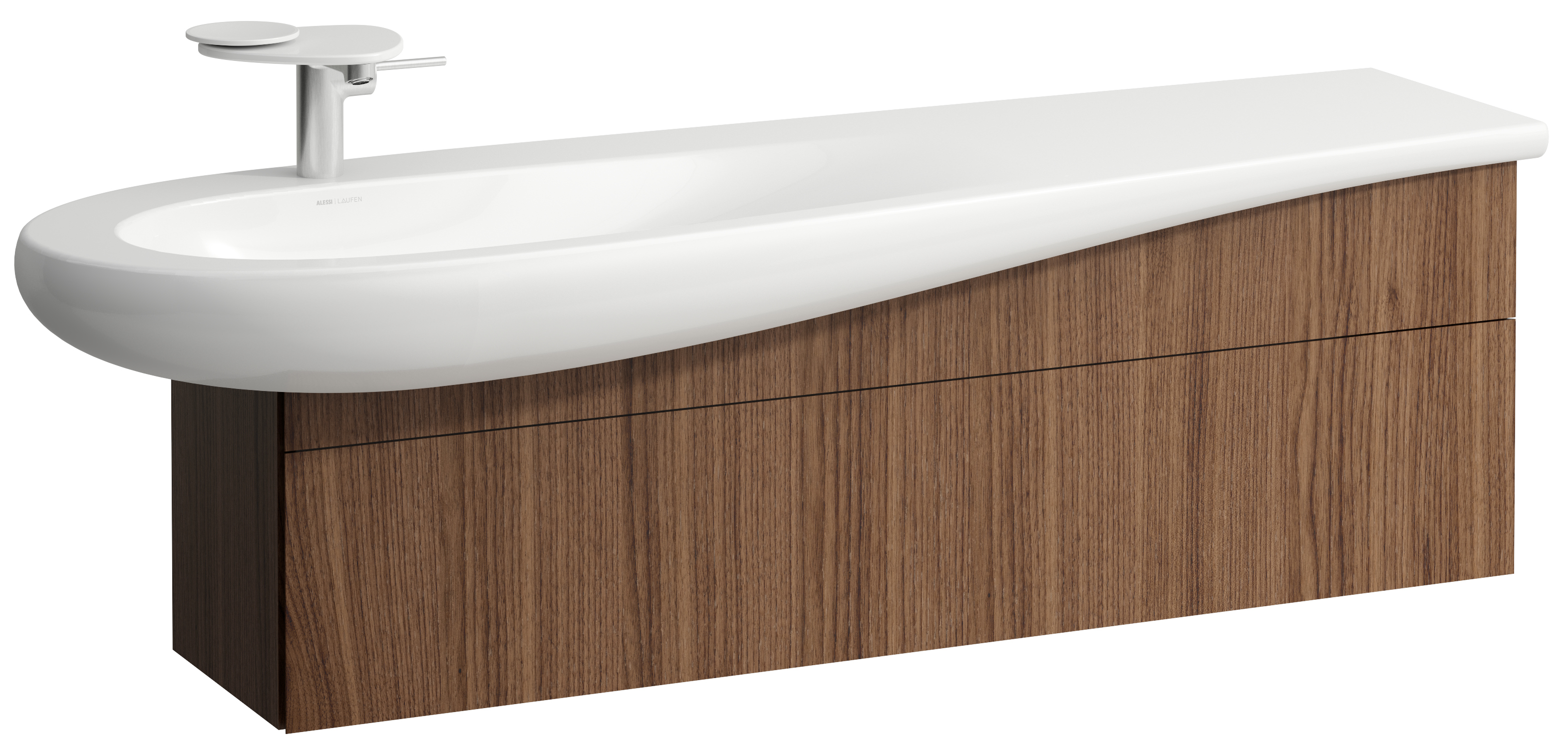 Laufen Il Bagno Alessi szafka 135 cm podumywalkowa wisząca lewa noce canaletto H4304510976301