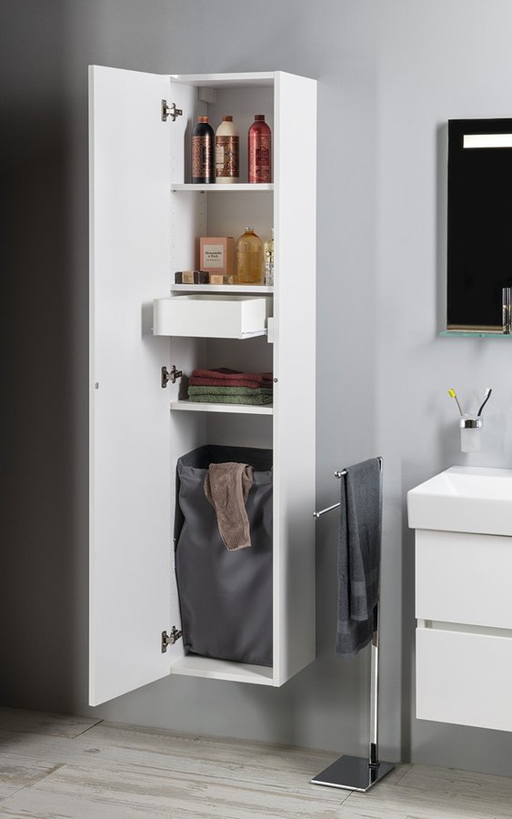 Sapho Espace szafka 172 cm boczna wisząca słupek biały połysk ESC330-3030