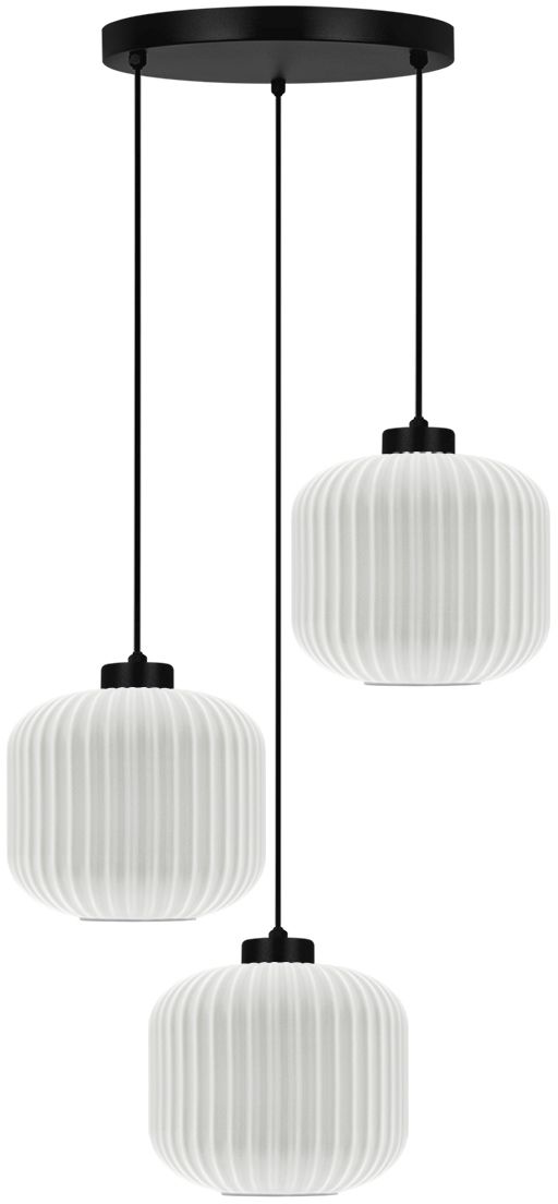 Kaja Sparta lampa wisząca 3x15 W biała-czarna K-5644