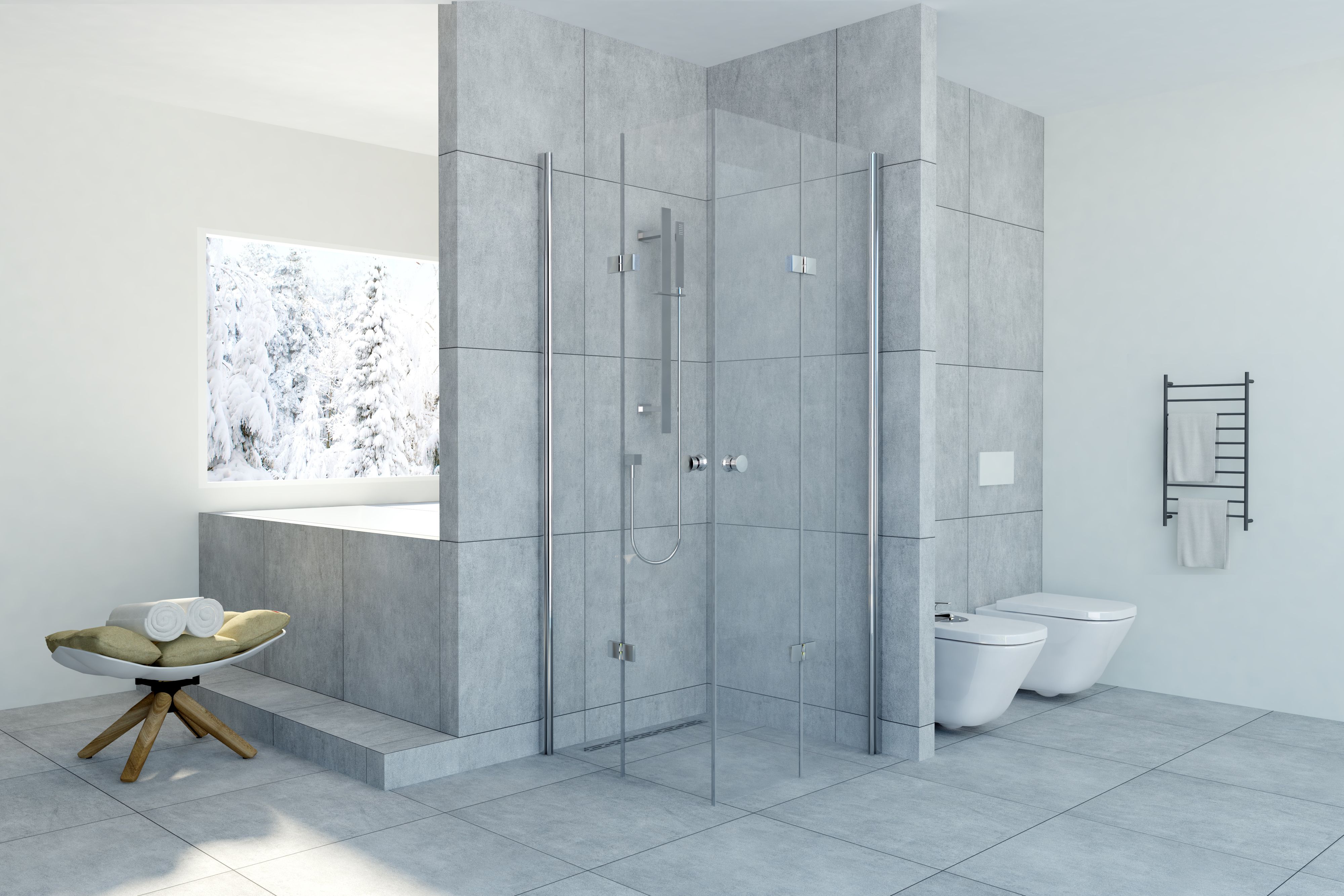 Sea-Horse Fresh Line kabina prysznicowa 80x80 cm kwadratowa chrom połysk/szkło przezroczyste BKP122FT08