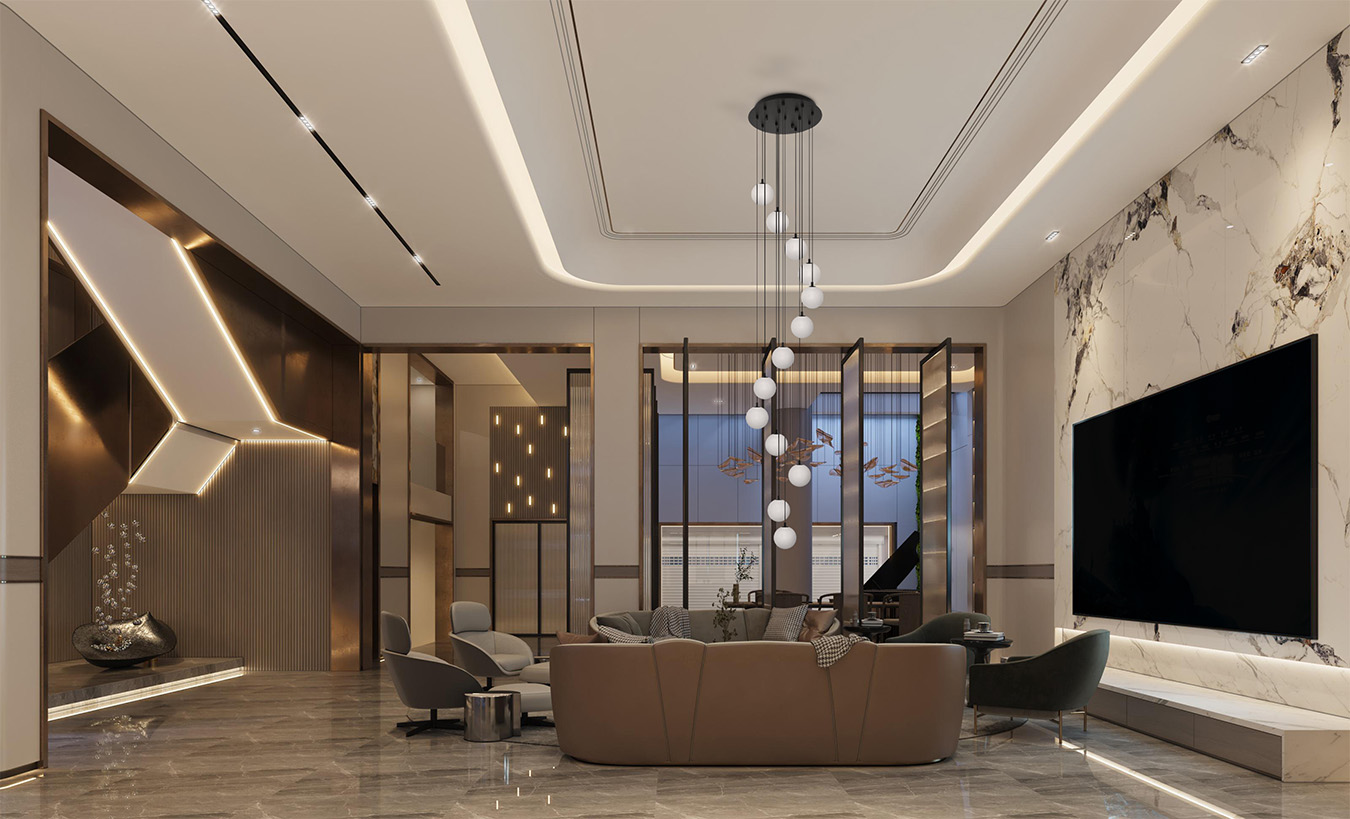 Kaja Aspen lampa wisząca 13x10 W biała-czarna KP-29