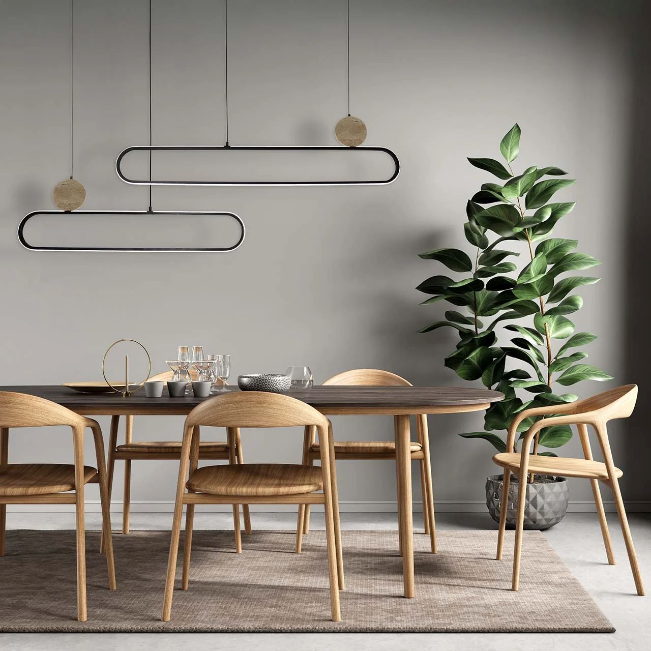 Goldlux Florentyna lampa wisząca 2x48 W czarna 333889 - Wysyłka w 24h