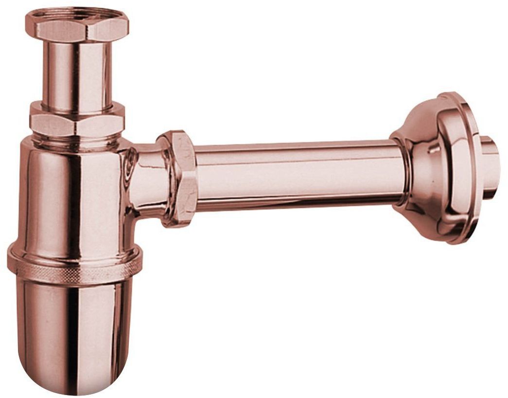 Sapho Antea Retro syfon umywalkowy butelkowy 1 1/4 różowe złoto 9597