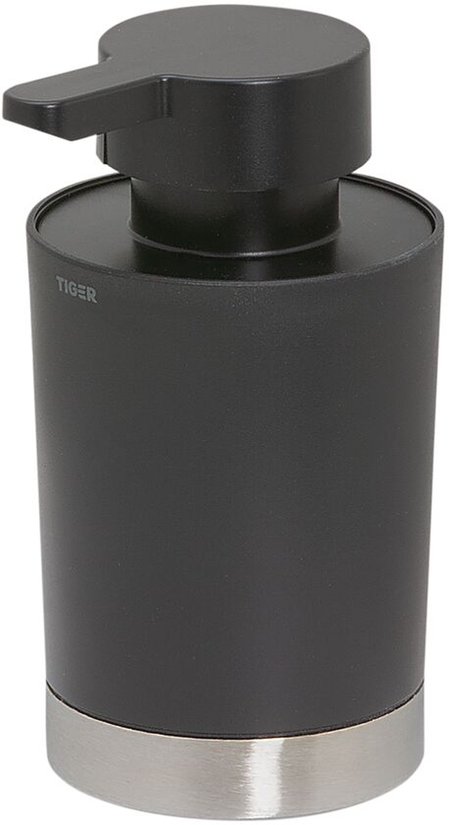 Tiger Tune dozownik do mydła 180 ml stojący czarny mat/stal szczotkowana 13261.3.09.46