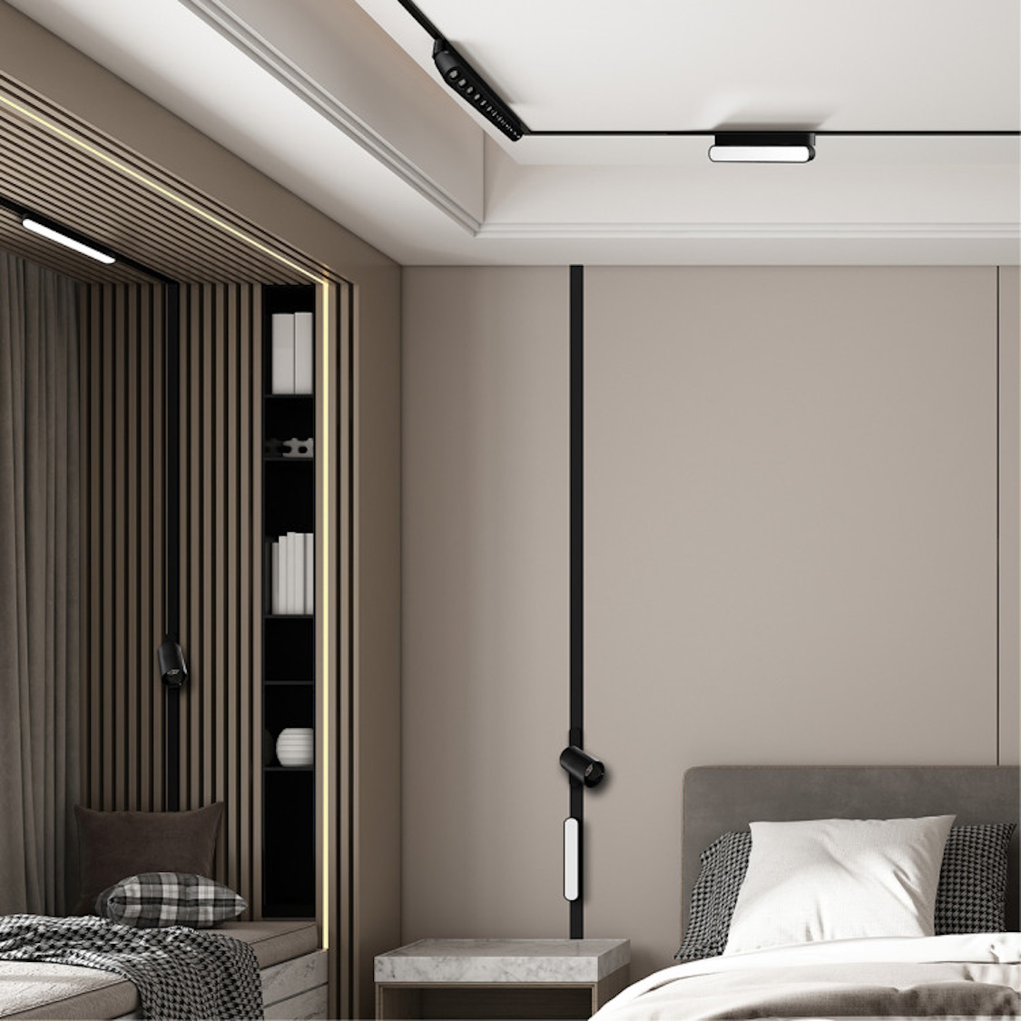 Light Prestige Magnetic Slim lampa magnetyczna 1x12 W czarny LP-646-MAG SLIM 12W 4BK