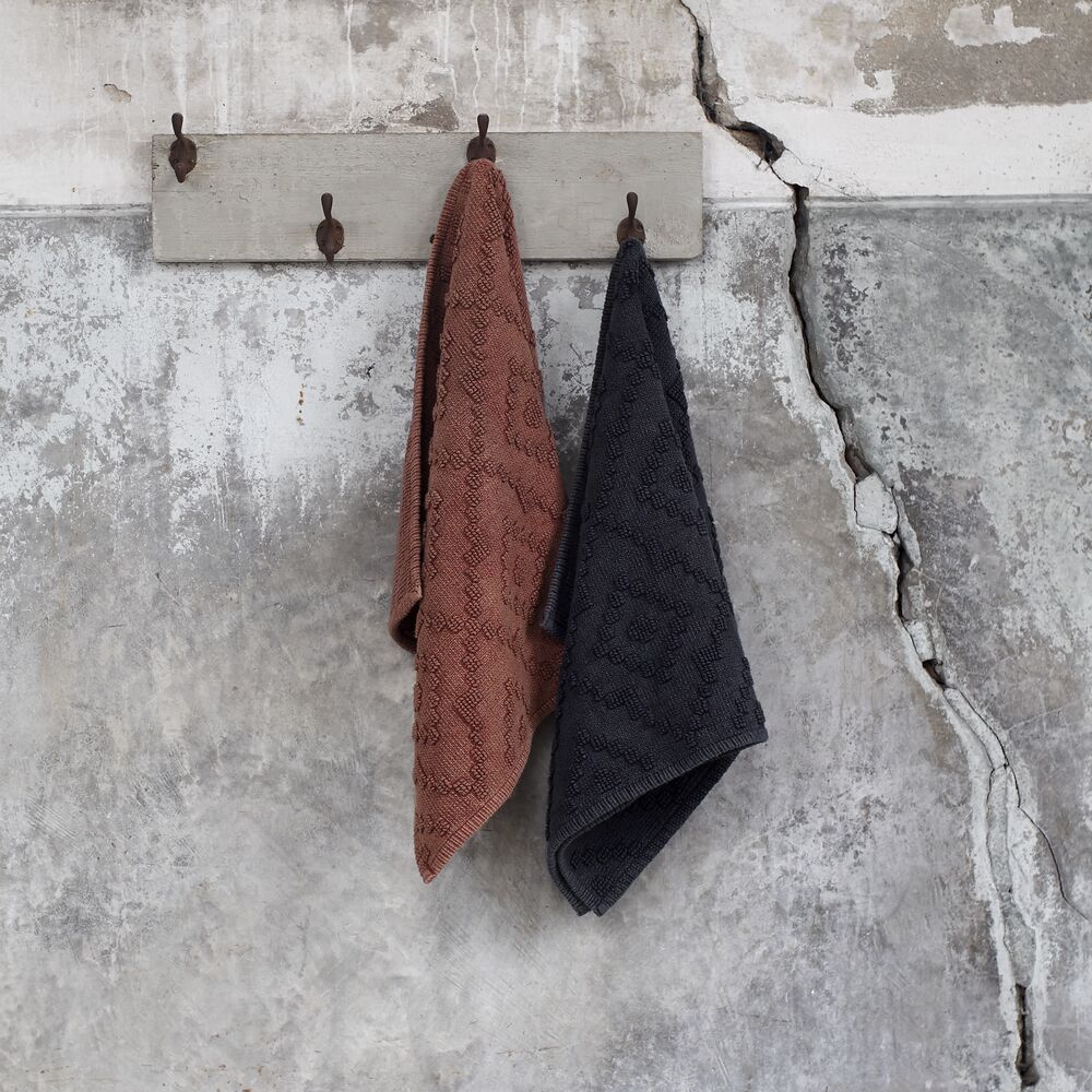 Sealskin Aztec dywanik łazienkowy 60x60 cm bawełna ciemny szary 800098