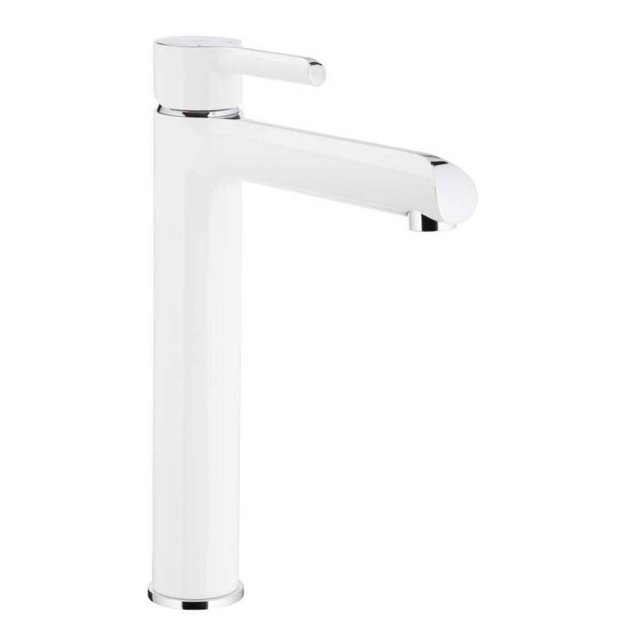 KFA Bateria umywalkowa stojąca ANGELIT wysoka biały-chrom click-clack