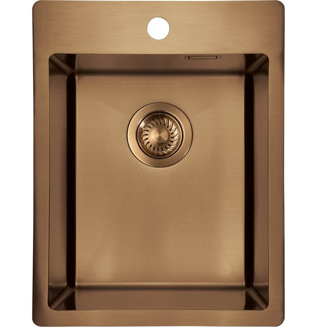DEANTE Zlewozmywak stalowy OLFATO PRECIOUS brąz szczotkowany 1-komoro