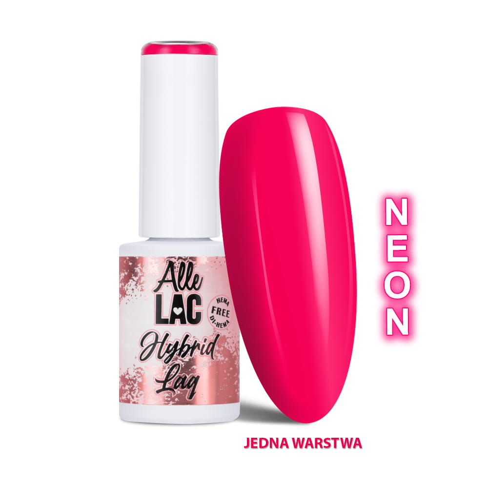 Lakier hybrydowy LED/UV Gel Polish Pinks Neon Jam AlleLac HEMA/Di-HEMA Free 6g